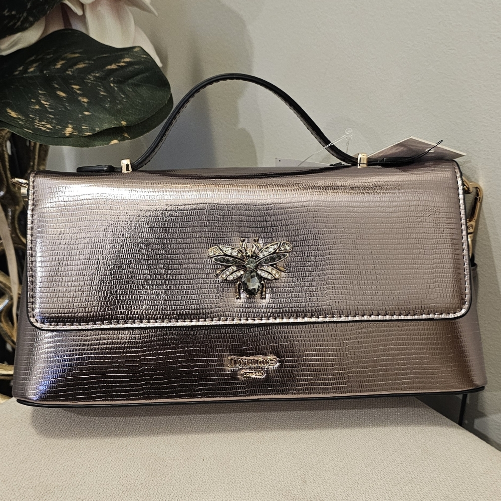 NWT Dune London Brown Metallic Grab Mini Bag